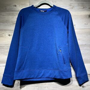 Outdoor Research Emersion Fleece Crew Sweatshirt Women's Small Blue Pocket Cozy